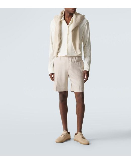 Zegna White Cotton And Silk Shirt for men