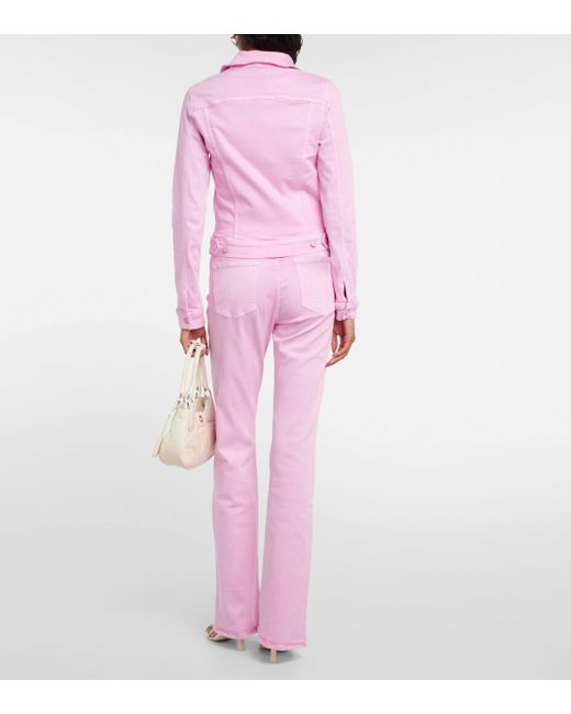 Veste raccourcie Robyn en jean AG Jeans en coloris Pink