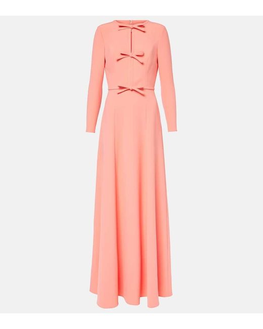 Carolina Herrera Pink Robe Aus Crepe