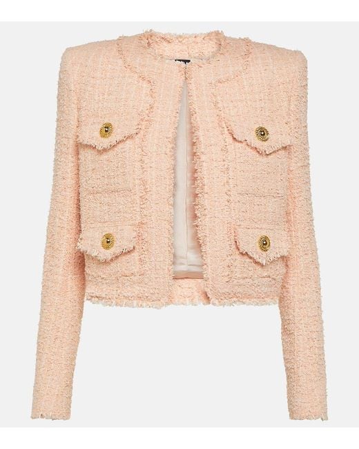 Balmain Natural Light Tweed Blazer