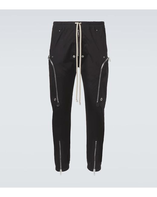 Pantalones Cargo Bauhaus En Mezcla De Algodon Rick Owens de hombre de color Black