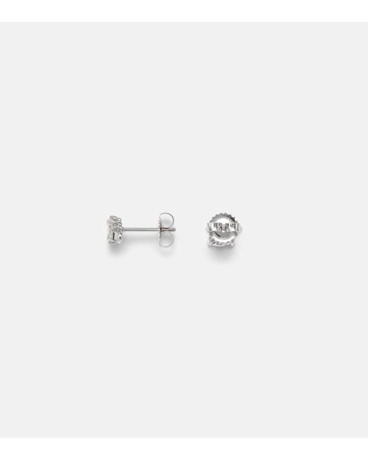 Suzanne Kalan White Classic 18Kt Stud Earrings With Diamonds
