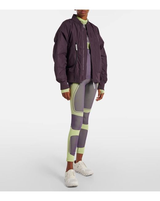 Adidas By Stella McCartney Purple Bomberjacke Mit Logo-Print