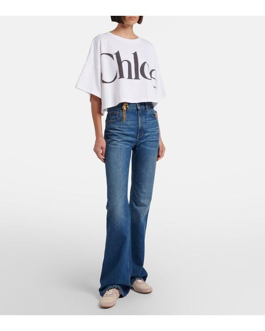 Chloé Pink Kick Suede-Trimmed Sneakers