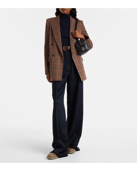 Max Mara Brown Baker Cashmere Combat Boots