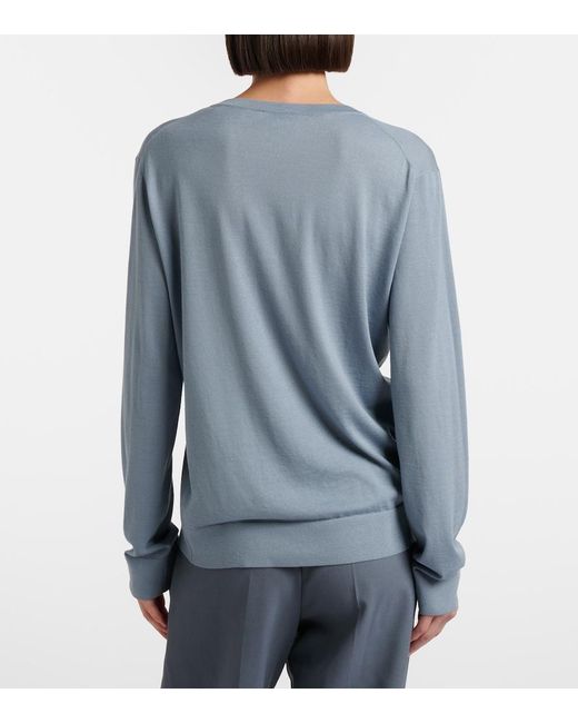The Row Blue Naius Wool Sweater