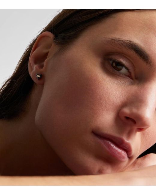 Sydney Evan Black 14Kt Earrings With Diamonds And Onyx
