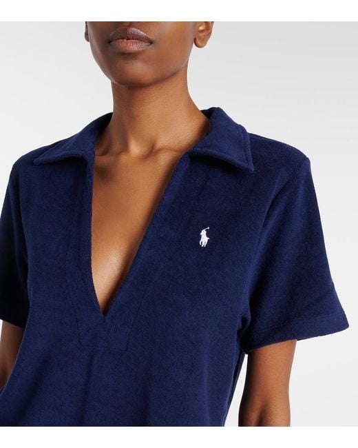 Polo Ralph Lauren Blue Cotton Terry Polo Dress