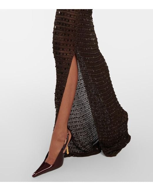 Robe Longue Enodia A Sequins AYA MUSE en coloris White