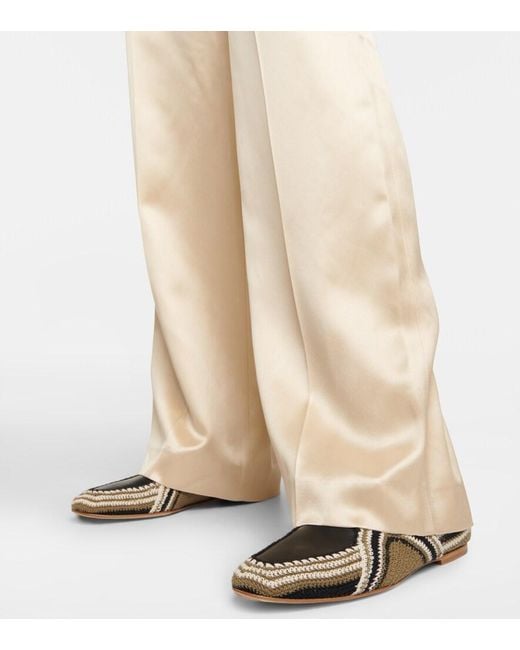 Gabriela Hearst Multicolor Hays Leather-Paneled Crocheted Loafers