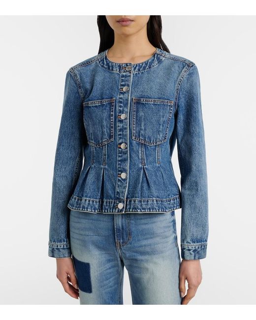 Veronica Beard Blue Zahara Denim Jacket