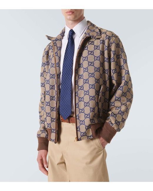 Gucci Krawatte Aus Gg Seide in Blue für Herren