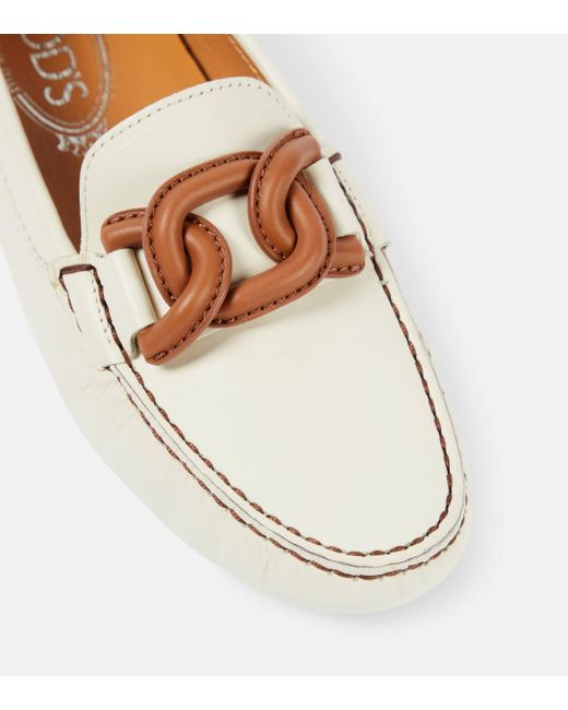 Tod's Brown Gommino Kate Leather Moccasins