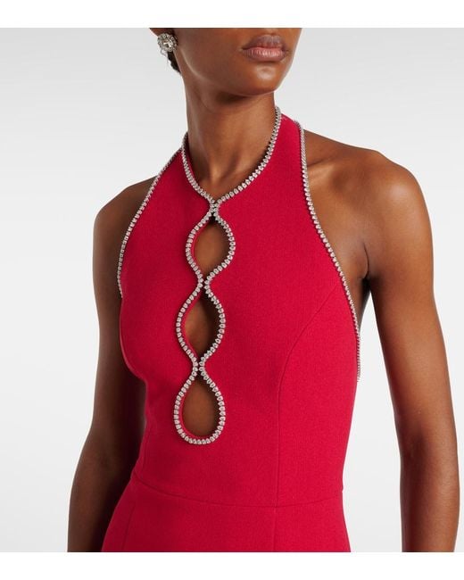 Robe Longue Akari A Ornements Rebecca Vallance en coloris Red