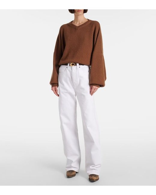 Khaite Brown Oversize-Pullover Wolfe Aus Kaschmir