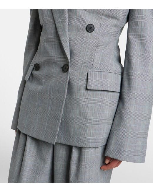 Givenchy Gray Checked Wool Jacket