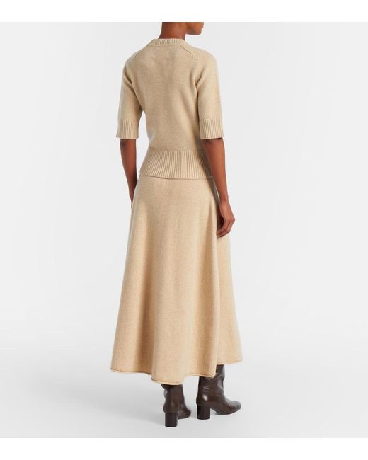 Extreme Cashmere Natural N°388 Ease Cashmere-Blend Maxi Skirt