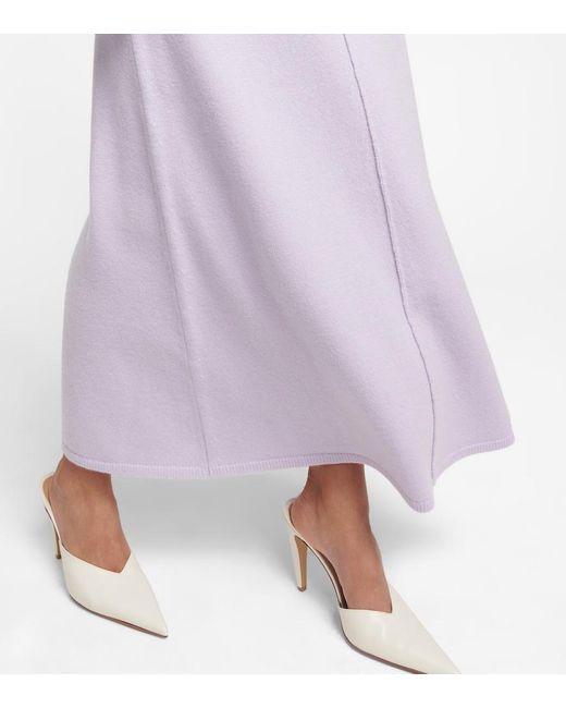 Dorothee Schumacher Purple Modern Statements Wool-Blend Midi Skirt