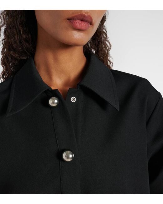 Jil Sander Black Wool Polo Dress