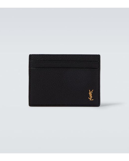 Porte-Cartes Tiny Cassandre En Cuir Saint Laurent pour homme en coloris Black