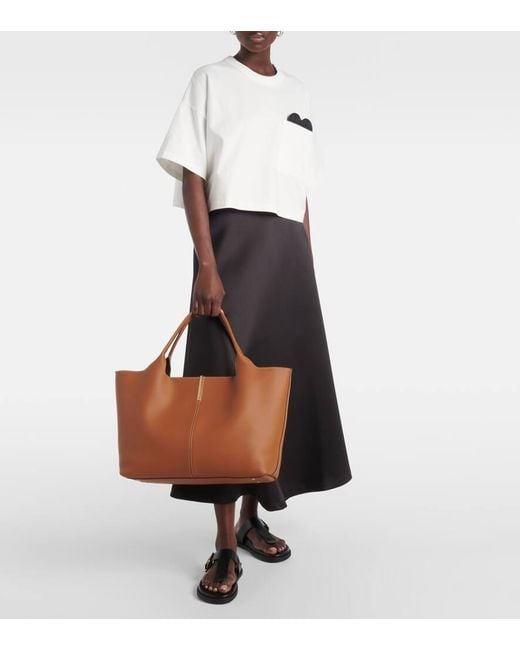 Tod's Brown Tote Medium Aus Leder