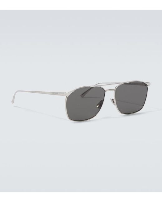 Saint Laurent Gray Sl 796 Aviator Sunglasses for men