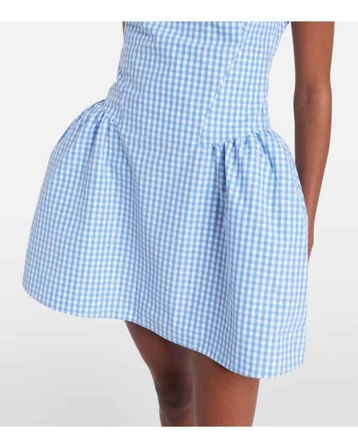 ShuShu/Tong Blue Gingham Cotton Minidress
