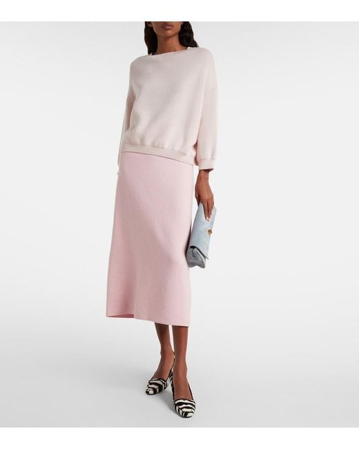 Khaite Pink Sabina Cashmere And Mohair Sweater
