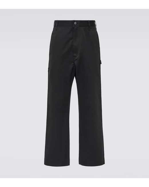 X Carhartt - Pantaloni regular in gabardine di Junya Watanabe in Black da Uomo