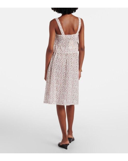 Posse Natural Charlotte Floral Cotton Midi Skirt