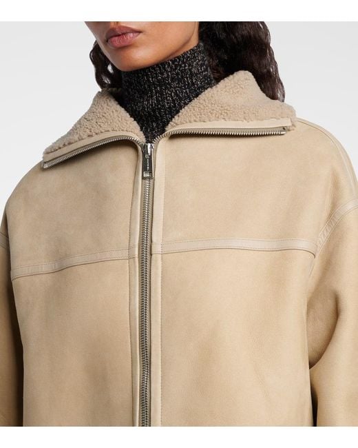 Yves Salomon Natural Wendbare Jacke Aus Leder Und Shearling