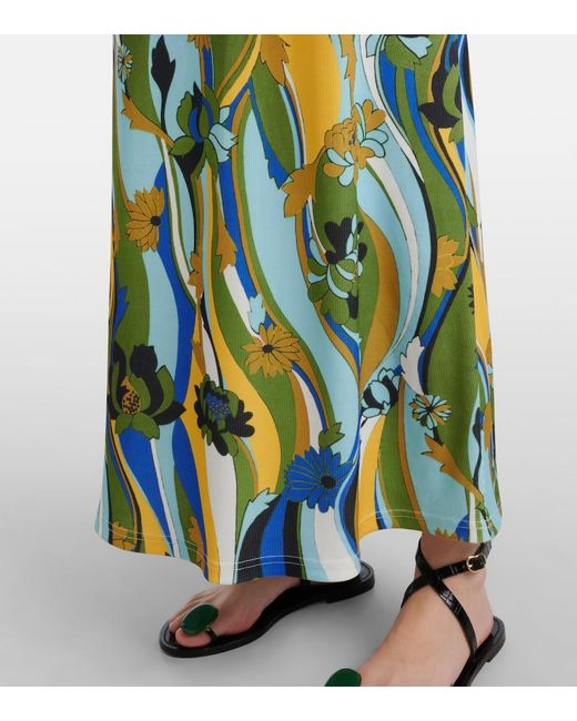 Christopher Esber Green Acidic Floral Maxi Dress