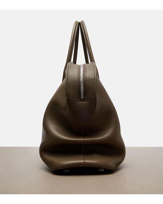 The Row Brown Agnes 15 Leather Tote Bag