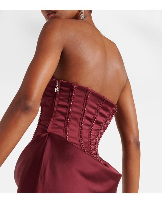 Abito Lungo A Corsetto di ROTATE BIRGER CHRISTENSEN in Purple