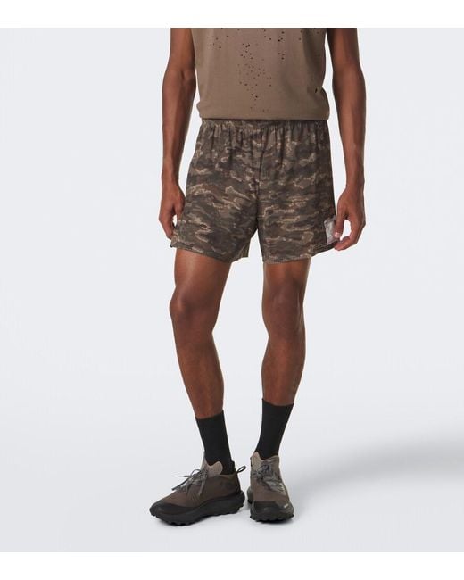 Satisfy Gray Space‑O 5" Camouflage Running Shorts for men