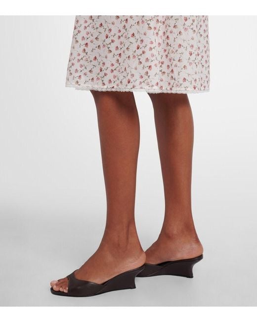 Posse Natural Charlotte Floral Cotton Midi Skirt