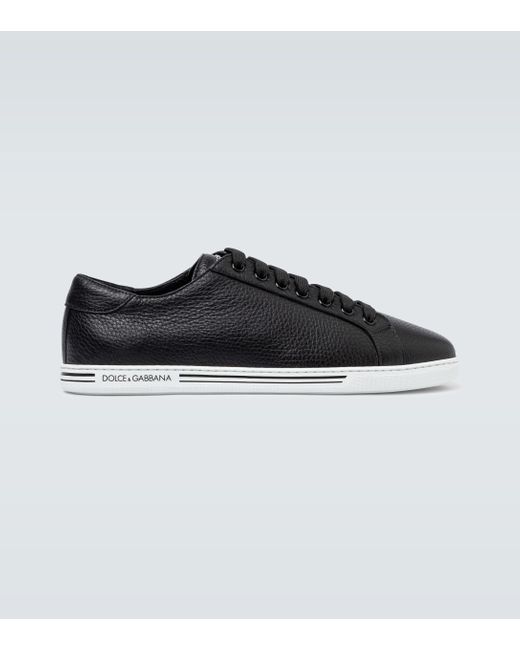 Dolce & Gabbana Black Buckskin Saint Tropez Sneaker for men