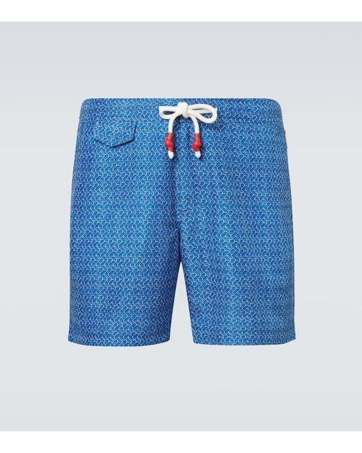 Orlebar Brown Blue Standard Printed Swim Trunks for men
