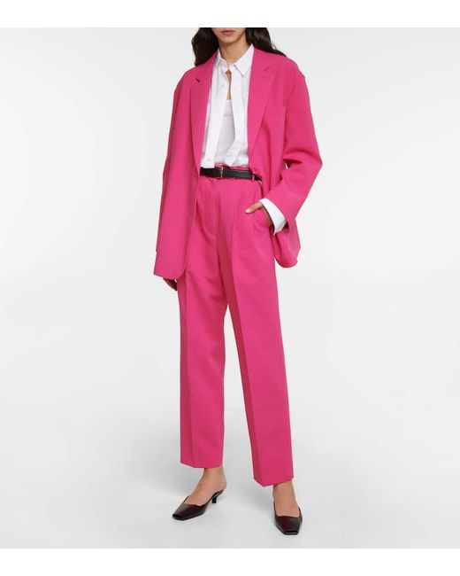 Pantaloni Bea A Vita Alta di Frankie Shop in Pink