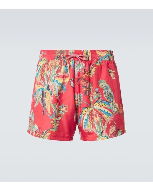 Banador Estampado Etro de hombre de color Red