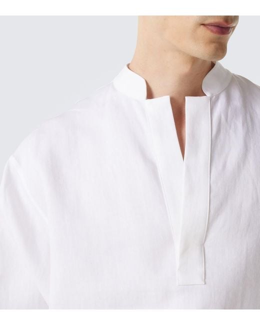Valentino White Linen Shirt for men