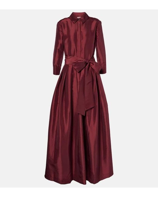 Jonathan Simkhai Red Robe Julip Aus Taft