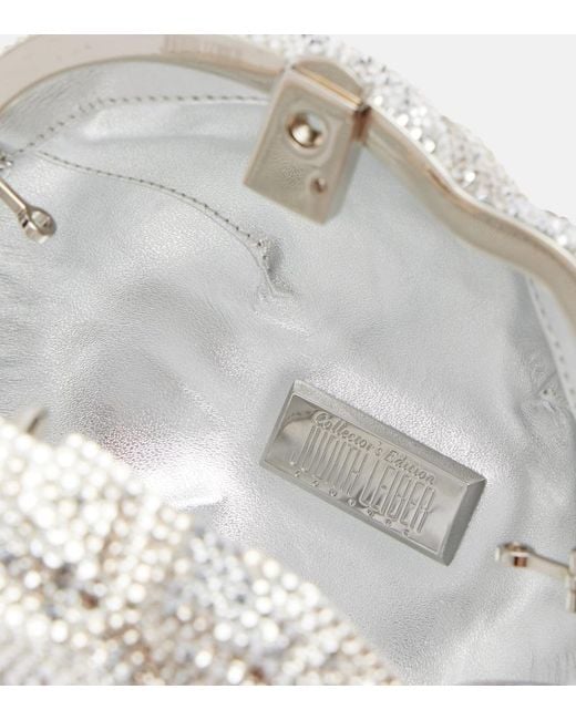 Judith Leiber Metallic Rose Desiree Small Embellished Clutch