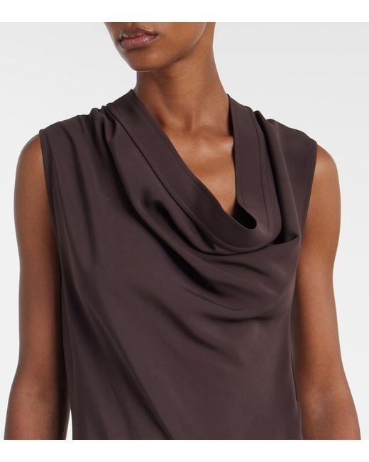Ferragamo Brown Asymmetric Gown