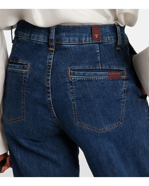 Jeans A Gamba Larga Lotta Rebel di 7 For All Mankind in Blue