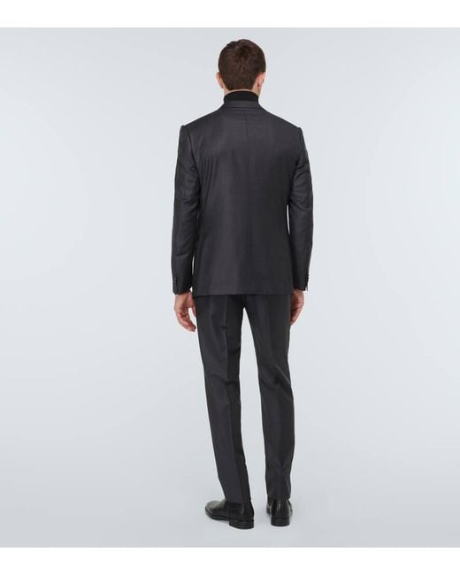 Zegna Anzug Trofeo Aus Wolle in Gray für Herren