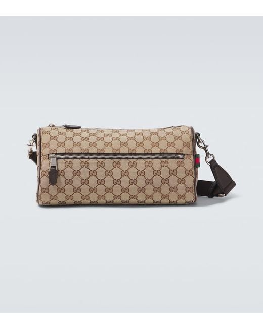 Gucci White Gg Canvas Small Crossbody Bag for men