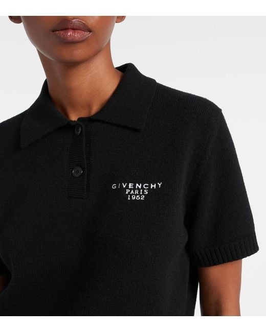 Givenchy Black Wool And Cashmere Polo Sweater