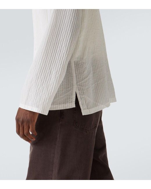 Our Legacy White Haven Striped Overshirt for men