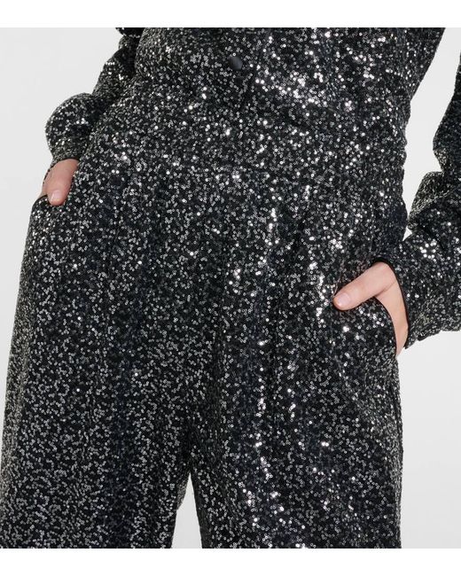 Pantaloni a gamba larga con paillettes di Dolce & Gabbana in Gray